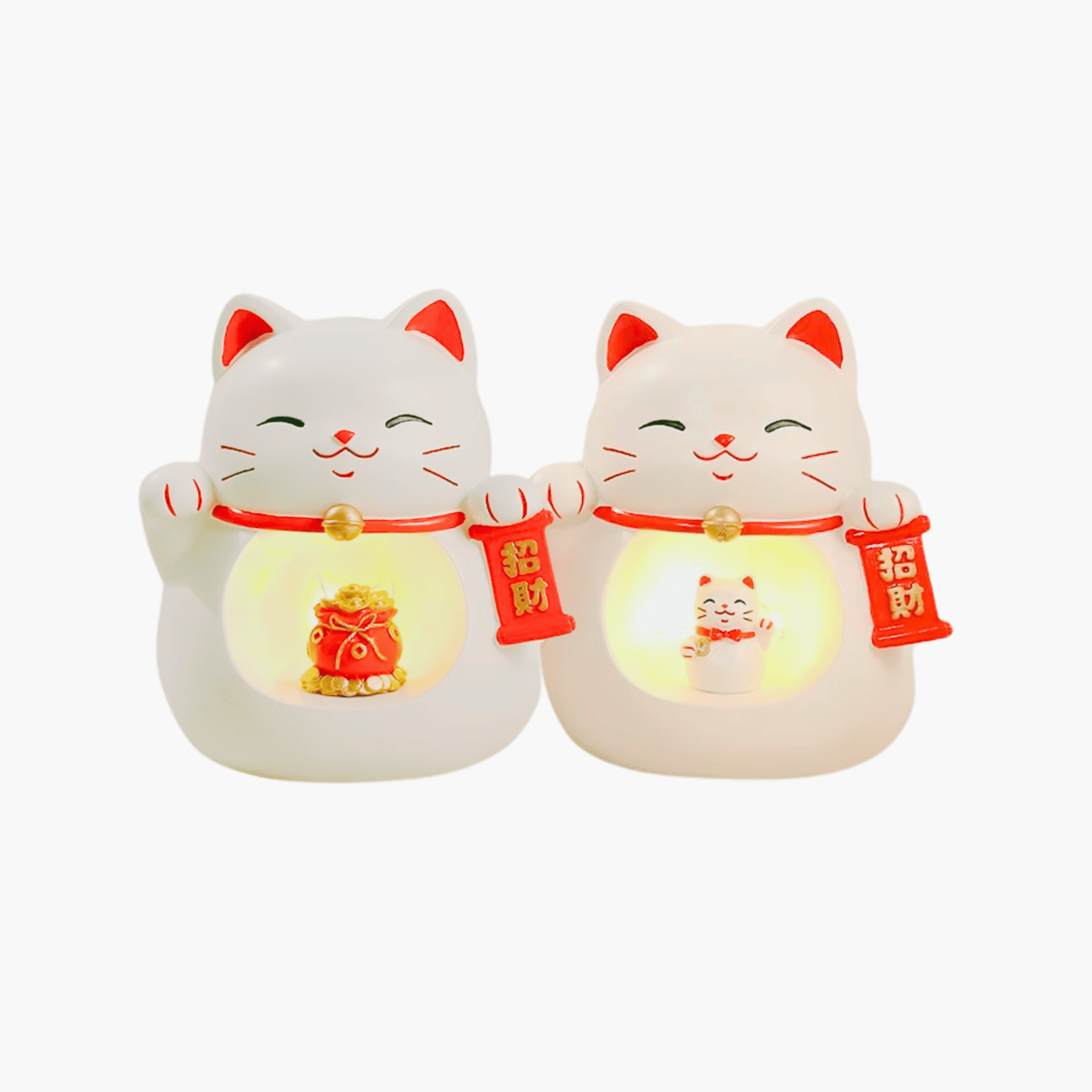 The Illuminated Fortune Cat Duo